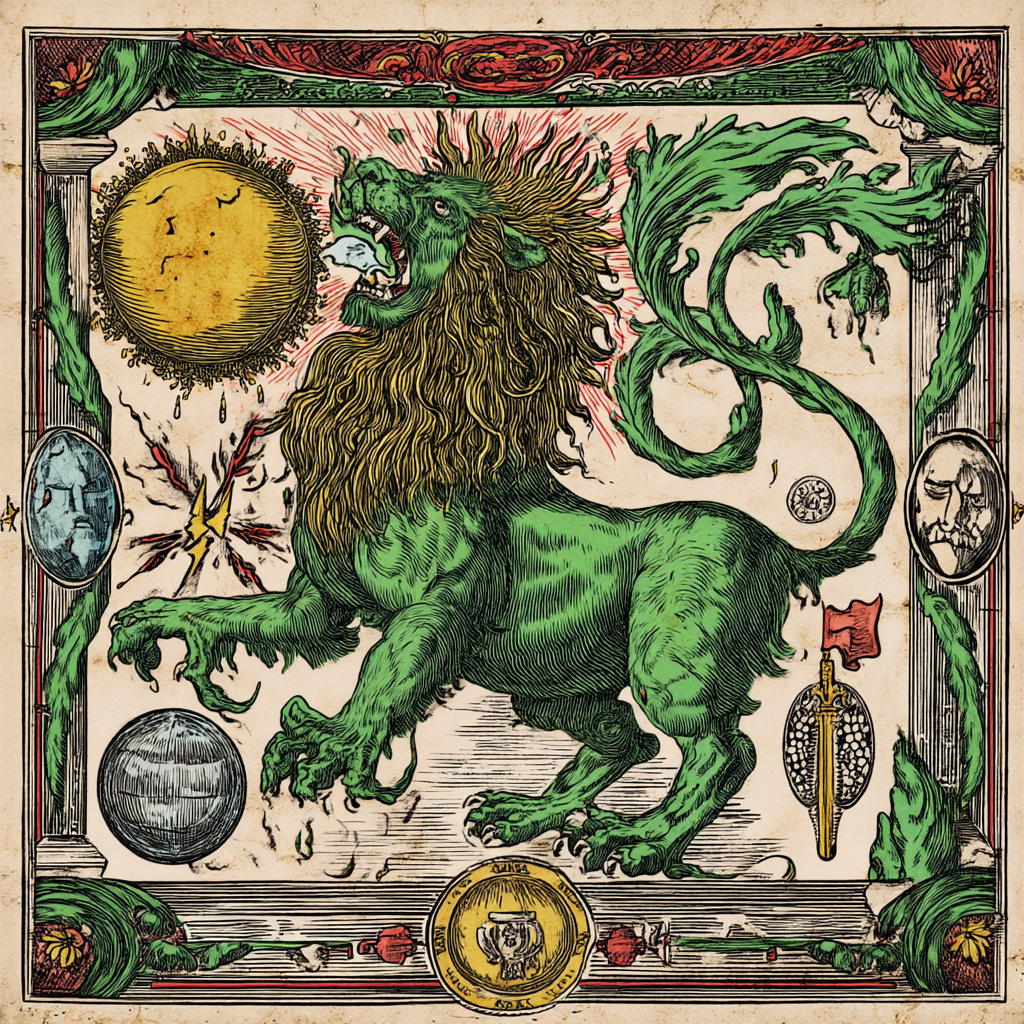 The Green Lion Eating The Sun