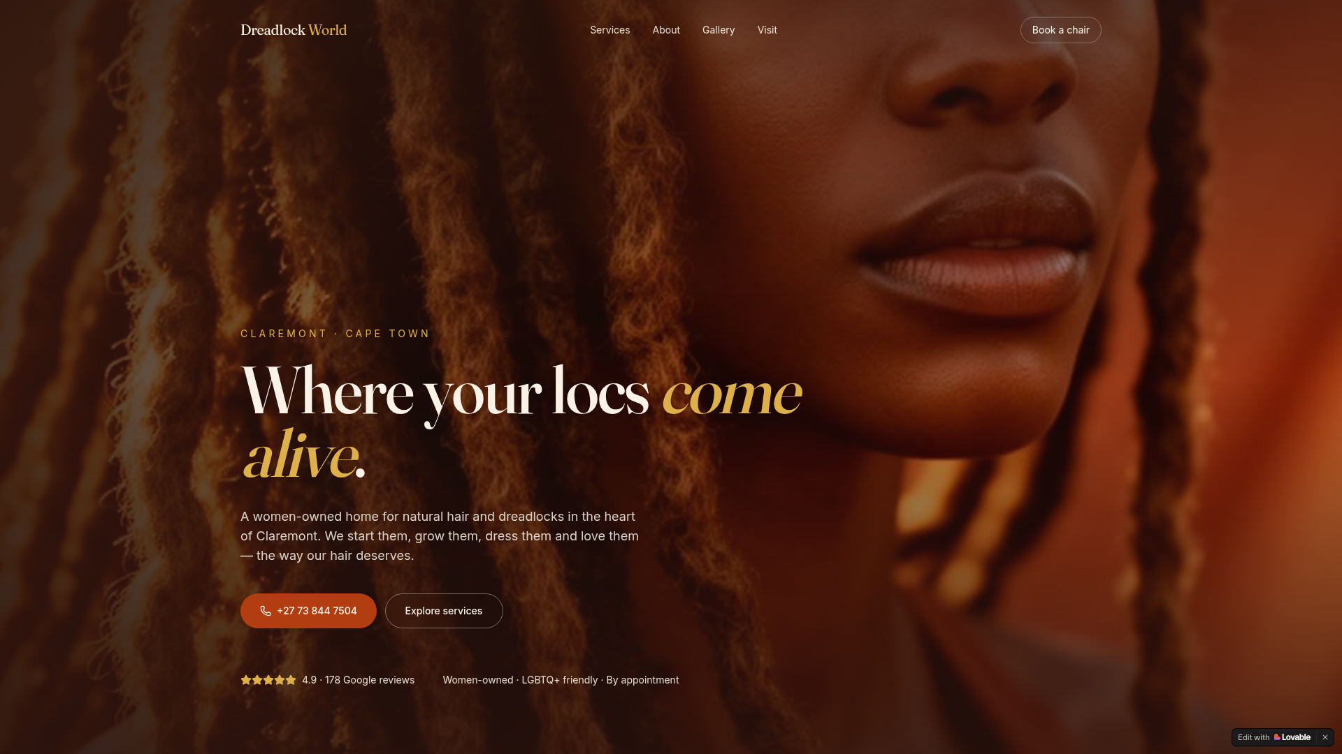 Dreadlock World website preview