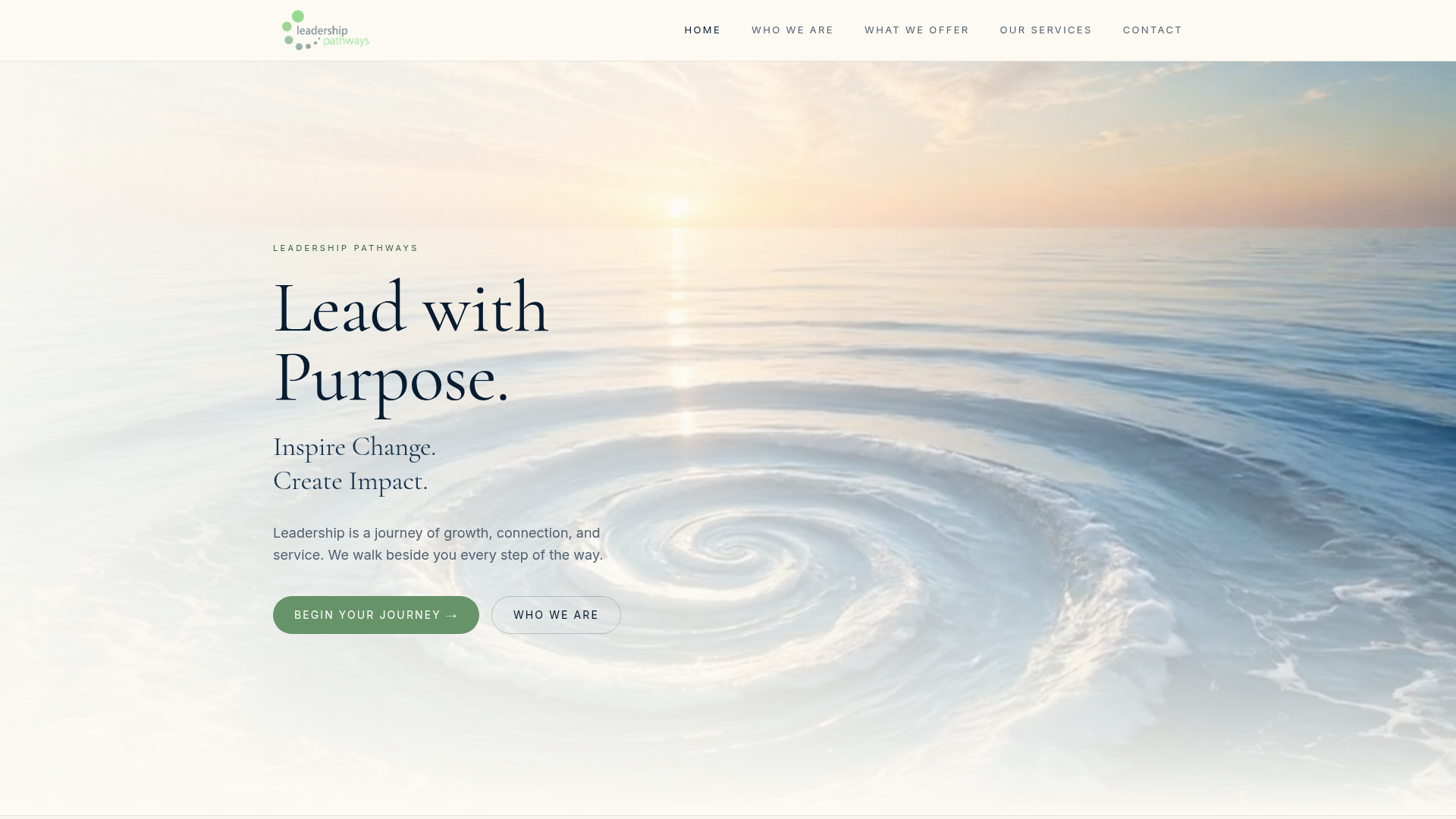 Leadership Pathways website preview